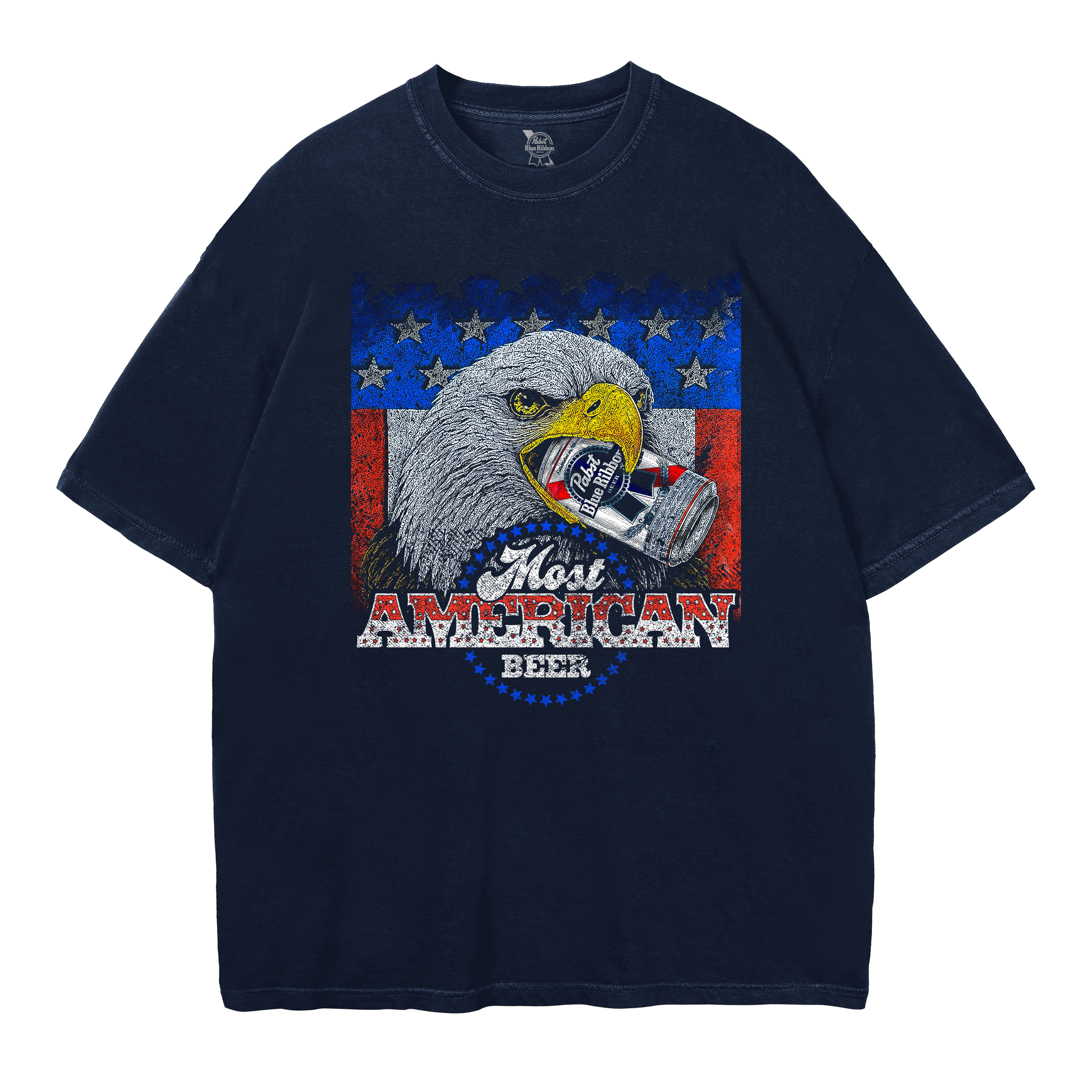 Most American beer tee navy