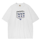 White tee featuring a graphic of Pabst Light beer